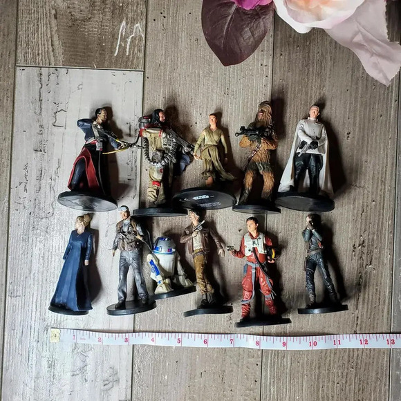 Disney Star Wars Figures Figurines Cake Topper Bundle 11 Pieces EUC - Picture 3 of 16